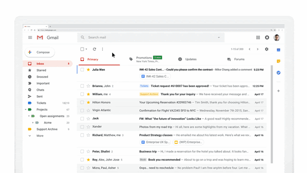 Dynamické e-maily v Gmail
